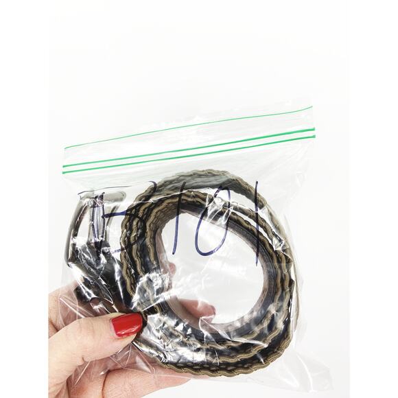 Crookhorn Braid Web Belt Silver Buckle Size 38 main image 6